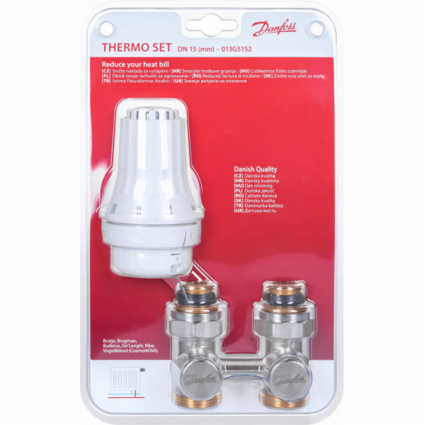 Danfoss Dvoudílná sada - RAE/RLV-KS 1/2 Rovný (blistr) (DWZ)