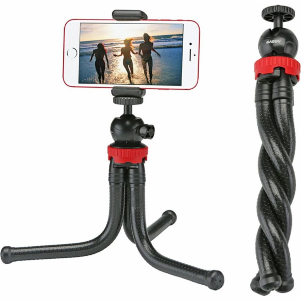 NoName Selfie tyč s trojnožkou, flexibilní, černá