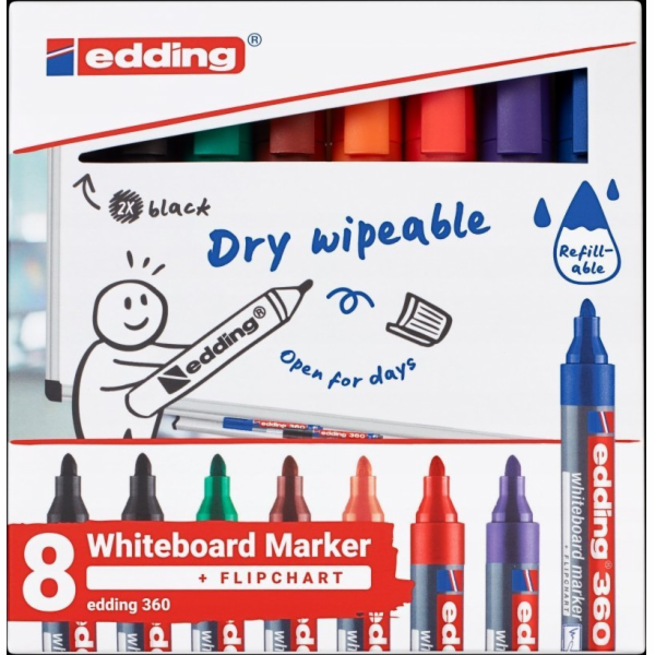 Edding Popisovač na bílé tabule E-360 EDDING, 1,5-3 mm, 8...