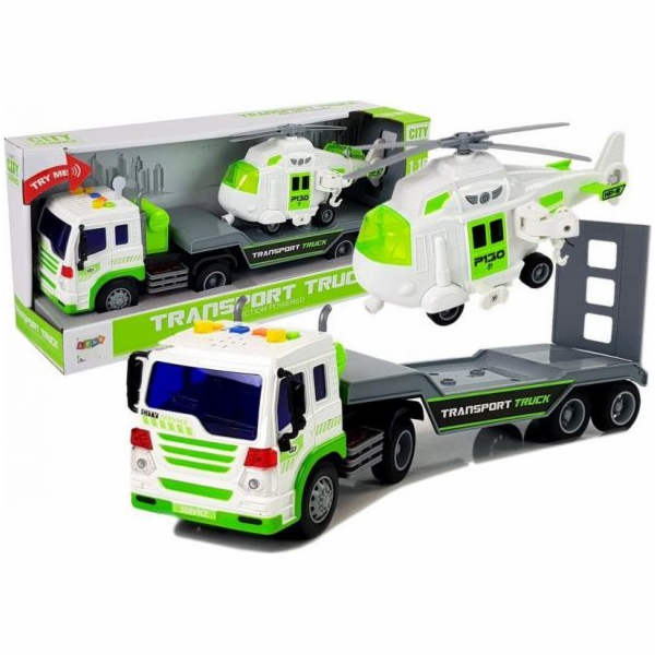 Lean Sport Car Transporter na baterie 1:16 s vrtulníkem