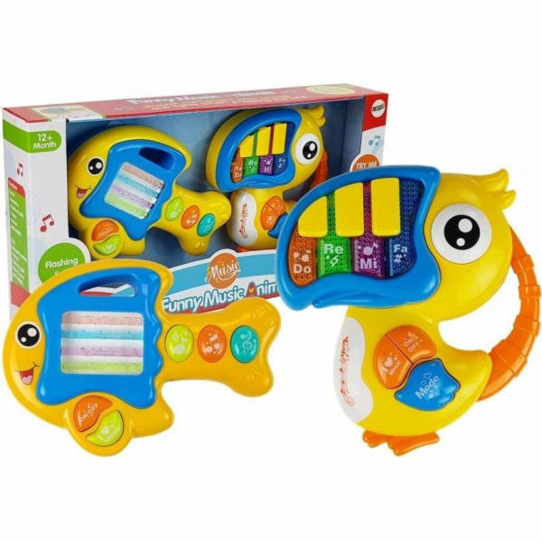Lean Sport piano a kytara na baterie, papoušek ryba