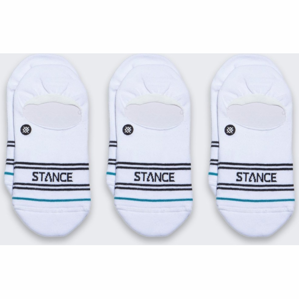 Stance Ponožky Basic No Show, 3 páry, bílé
