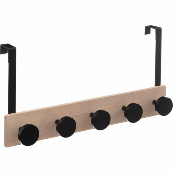 5five Dveřní věšák s 5 kovovými háčky, 50 cm