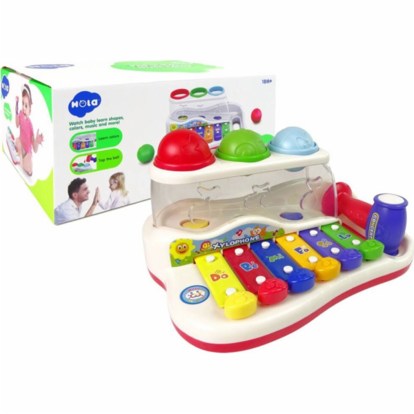 LeanToys vzdělávací činely pro batolata s barevnými kulič...