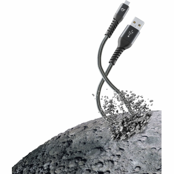 Cellular Line USB KABEL USB EXTRÉMNÍ MIKROUSB, ČERNÝ