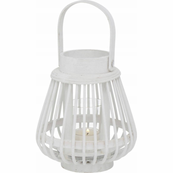 Boltze Bambusová lucerna Ilvie, 16 cm, čajová svíčka