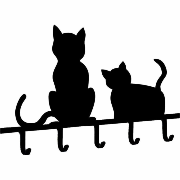 Maximex Věšák na klíče Cats - sada 5 háčků