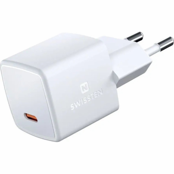 Swissten Cestovní mini nabíječka Gan USB-C 25W Power Deli...