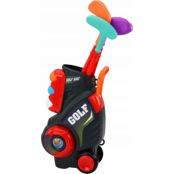 LeanToys Dětský minigolfový set s vozíkem na kolečkách