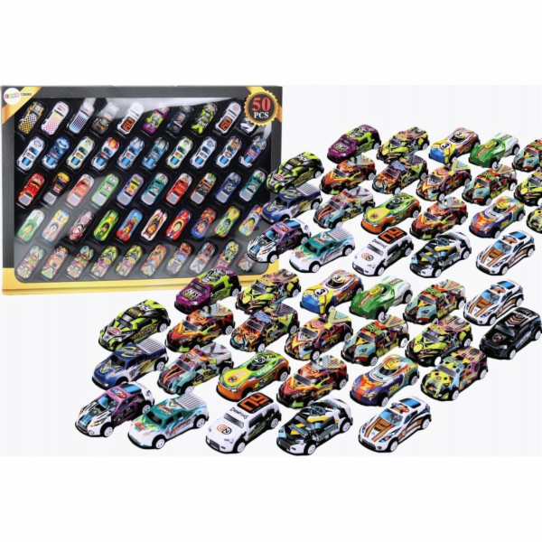 LeanToys Sada Spring Cars s autíčky a pohonem, barevná 50...