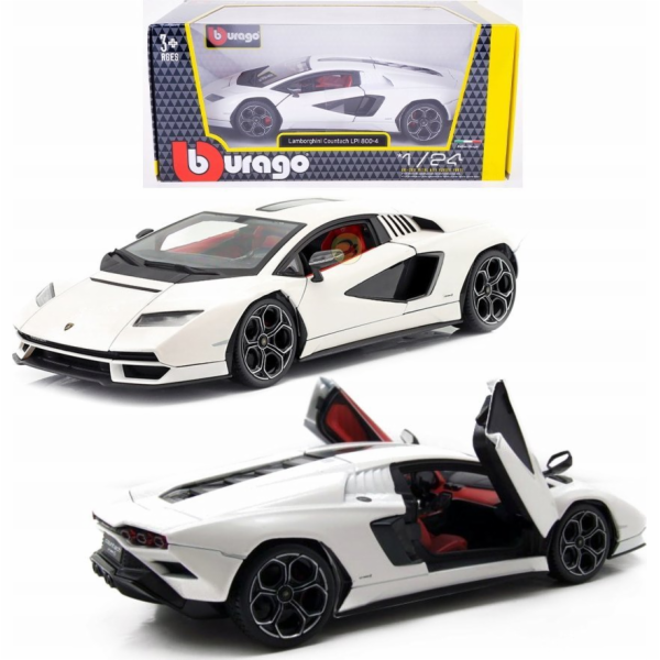 Bburago BBU 1:24 Lamborghini NI Count.800-4 bílá 21102WT