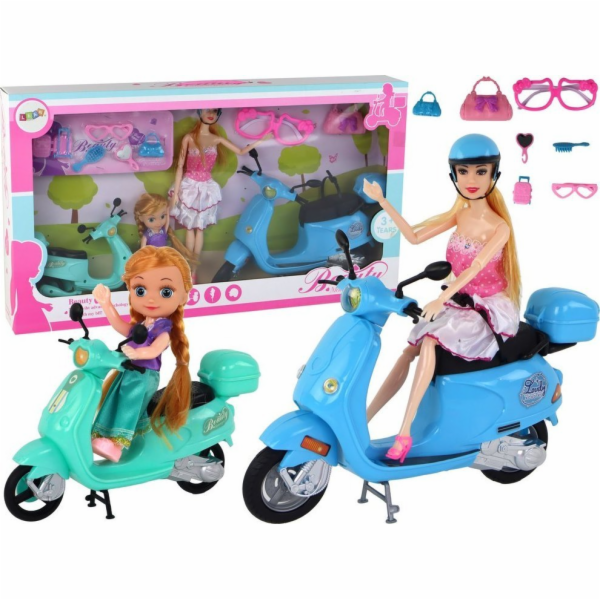 LeanToys Příslušenství k sadě panenky s dětskou koloběžkou