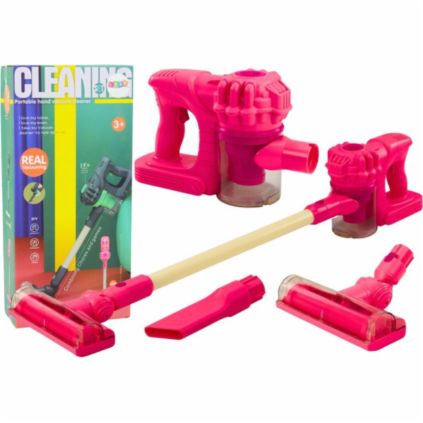 LeanToys Hračka na vysavač svítí, zní růžově