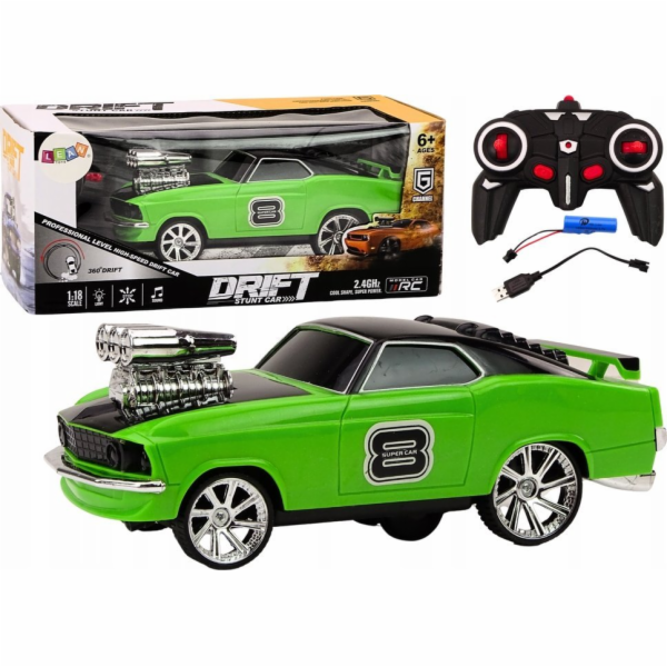 LeanToys auto na dálkové ovládání 1:18 Drift 360 světla z...