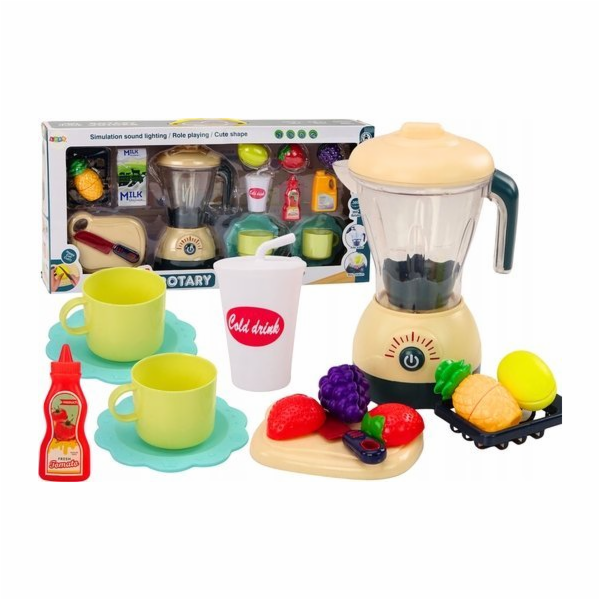 LeanToys Elektrický mixér sekačka ovoce, světelná a zvuko...