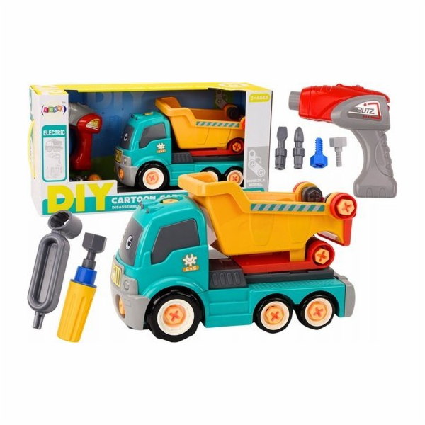 LeanToys Sklápěč Kreslená hračka DIY Tyrkysová