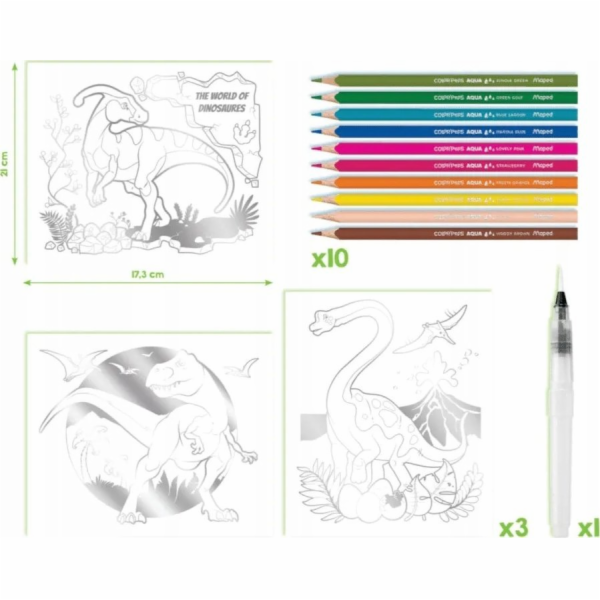 Maped *****CREATIV AquaArt - akvarelový obraz dinosauři 9...