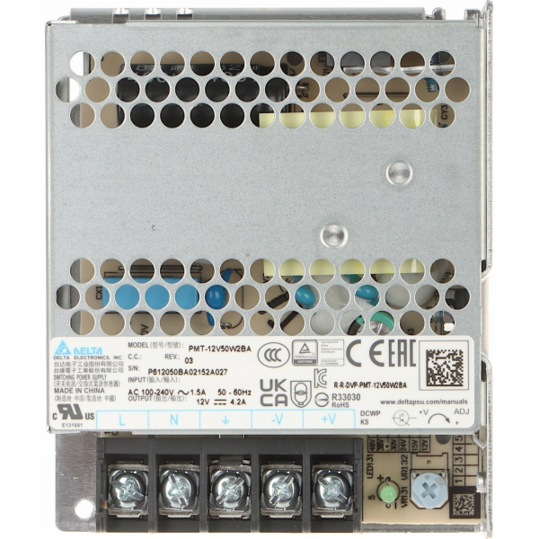 Delta SPÍNACÍ ZDROJ PMT-12V50W2BA Delta Electronics