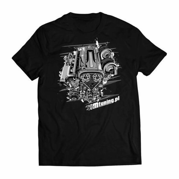 MTuning Tričko s motivem motoru RB25, černé, XL