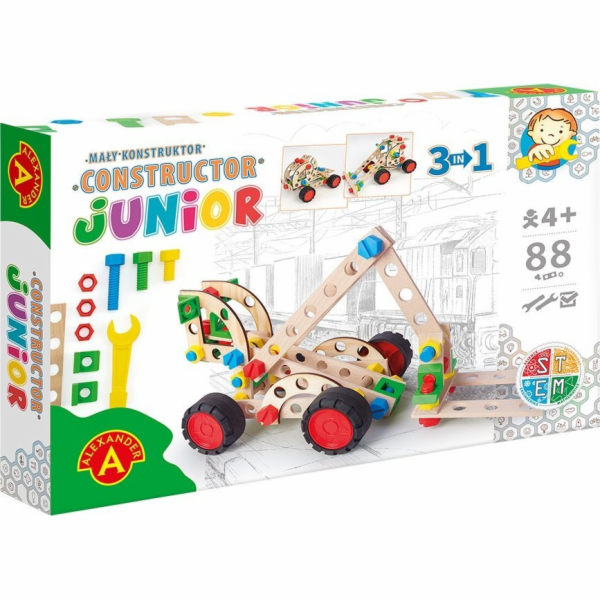 Alexander Little Constructor Junior 3v1 VOZÍK 88 dílků 28...