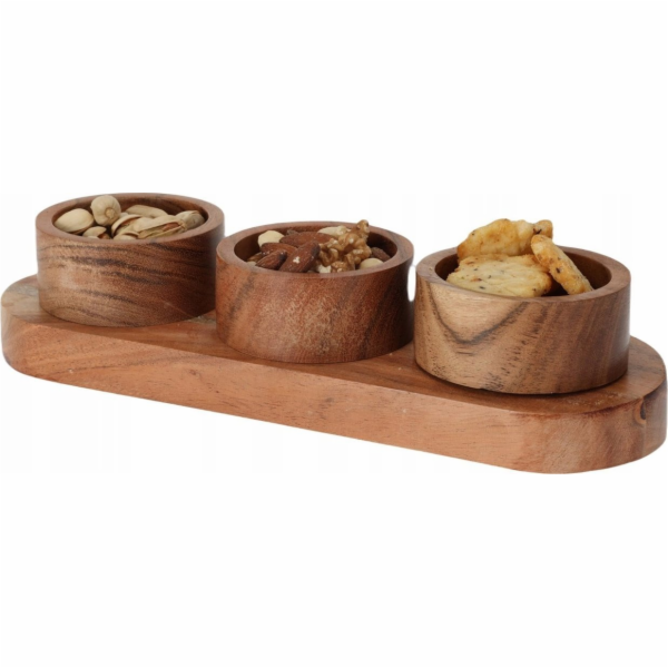 Home Styling Collection Sada na servírování svačin z akác...