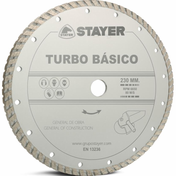 Stayer Diamond disk 230x22,2mm TURBO BASICO - STA-D230TB