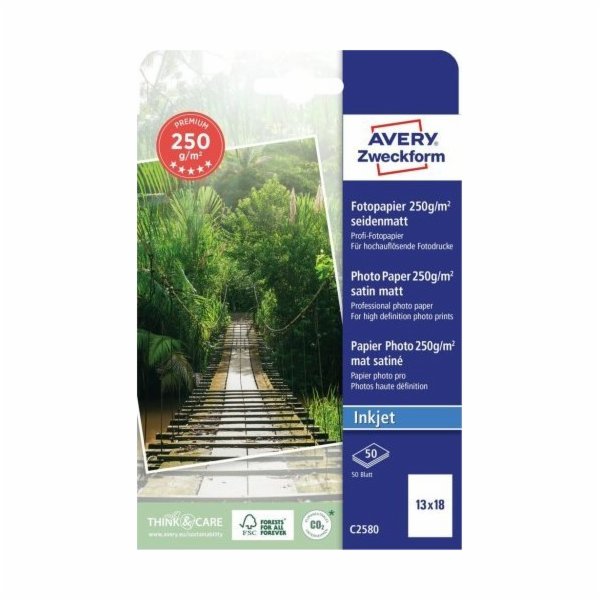 Avery Zweckform Avery Premium Photo Paper Satin Matte, 25...