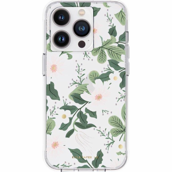 NoName Průhledný papírový kryt na iPhone 14 Pro (bílá vrba)
