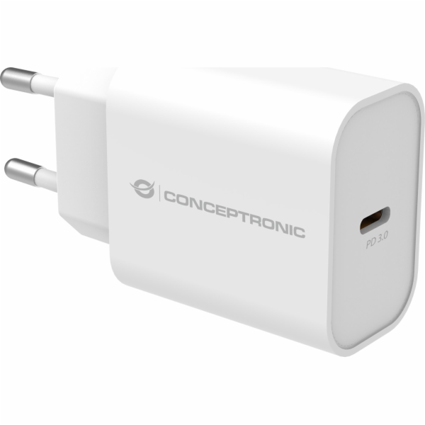 Conceptronic Nabíječka CONCEPTRONIC 1port 25W, USB-C PD bílá