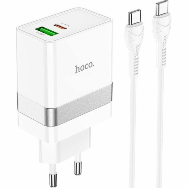 Hoco Nabíječka HOCO do zásuvky s USB A + Type-C + kabelem...