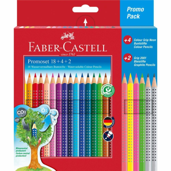 Faber-Castell FABER-CASTELL GRIP 2001 BAREV 18 BAREV + 4 ...