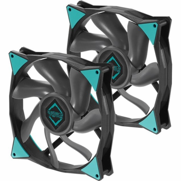 Iceberg IceGALE Xtra Fan 140mm černý, 2 kusy (ICEGALE14X-...