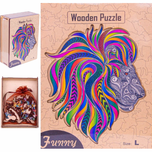 Norimpex DŘEVĚNÉ PUZZLE PRO DOSPĚLÉ DÁREK JAKO SKLADANKA