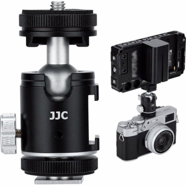 JJC kulová hlava 3D hliníková 3x ISO 2x závit 1/4'' pro f...
