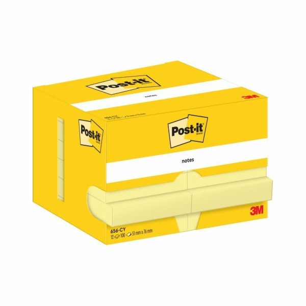 Post-it Samolepicí bločky 51x76mm (656) žluté (12x100)