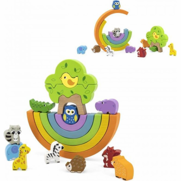 Viga Toys Hračky Viga Dřevěné duhové puzzle VIGA Kreativn...