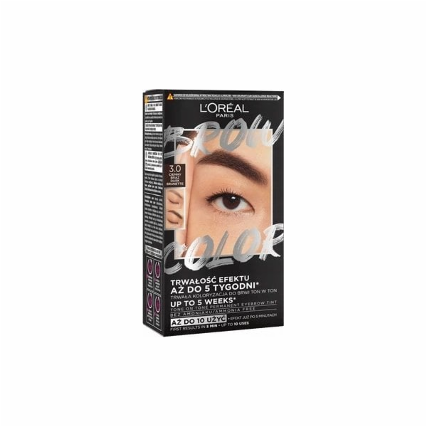 NoName Sada na barvení obočí L OREAL Brow Color 3.0 Tmavě...