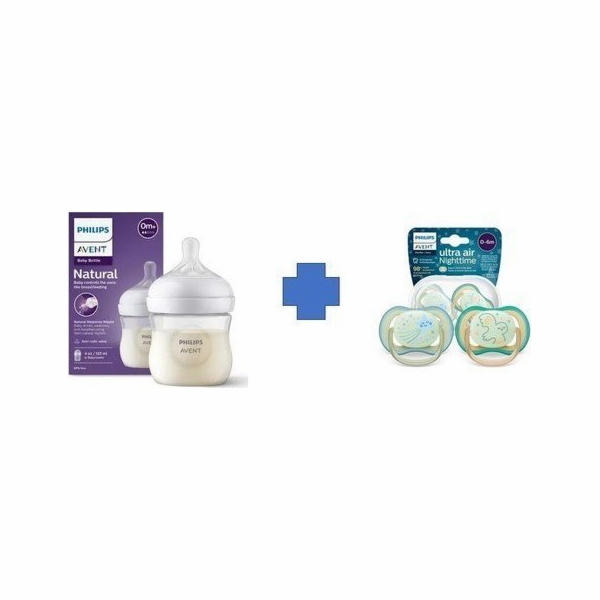 Avent SCY900/01+SCF376/18 responzivní lahev přírodní 125 ...