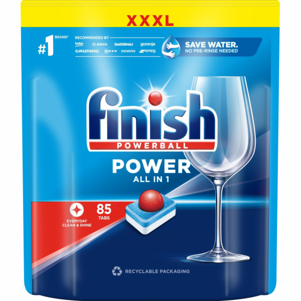 Finish Tablety do myčky Power All in 1 85 ks.