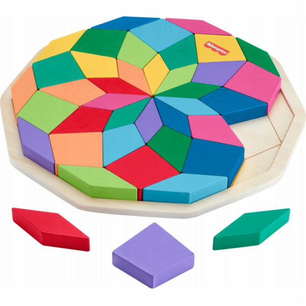 Mattel FP DŘEVĚNÉ MANDALA DŘEVĚNÉ PUZZLE HXT94 FOL6