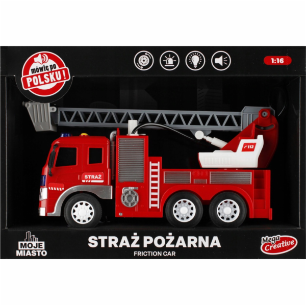 Mega Creative AUTO STRAŽ B/O WODA 34X23X12 MY CITY PLPL 24