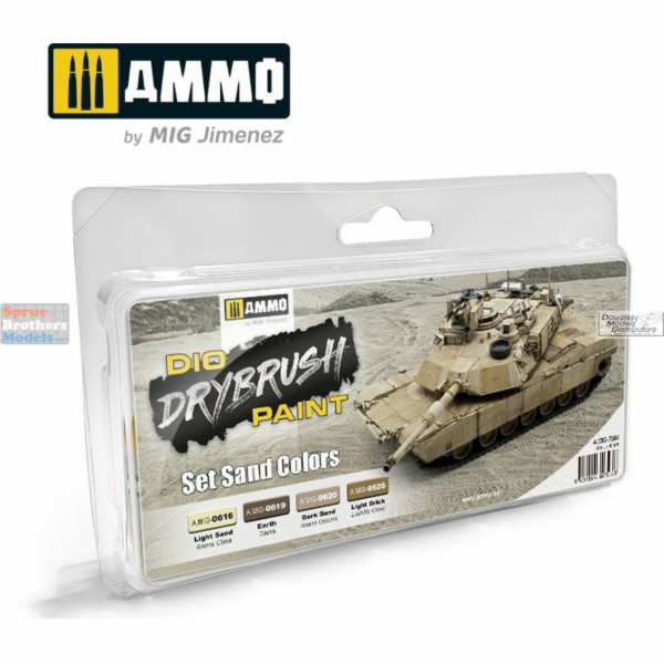 Vallejo Ammo: DIO Drybrush Paint - sada pískových barev