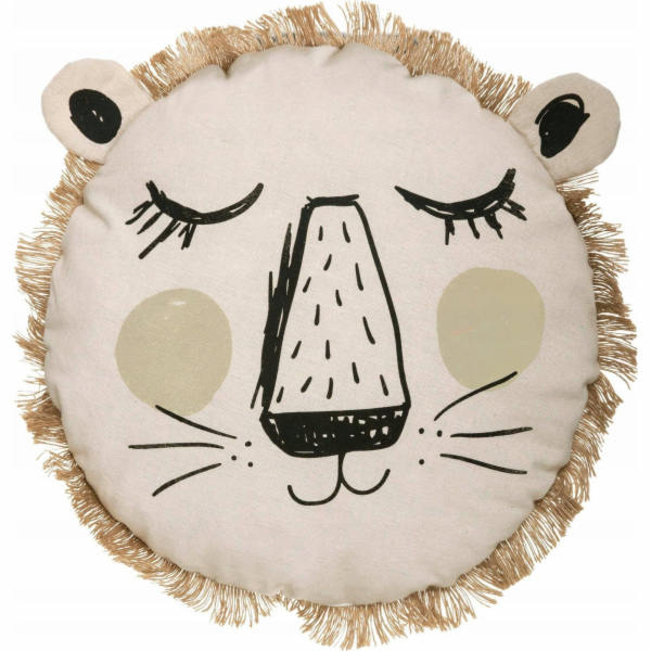 Bertoni-arco Kulatý polštář LEV, O 44 cm, béžový