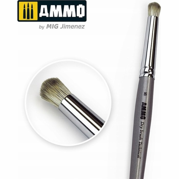 Vallejo Ammo: Technický štětec - Drybrush 8
