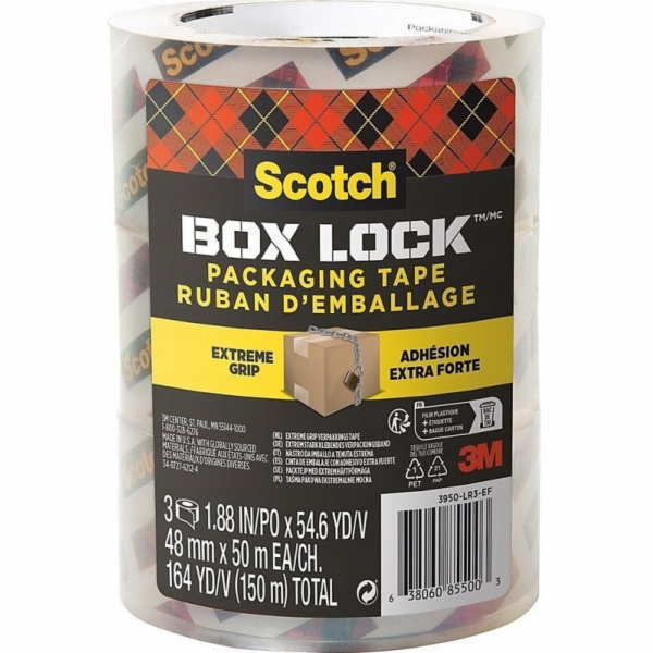 Q-Connect Balicí páska SCOTCH®Box Lock, 48 mm x 50 m, 3 k...