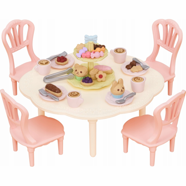 Epoch Sylvanian Families - Stůl, židle a spousta sladkost...