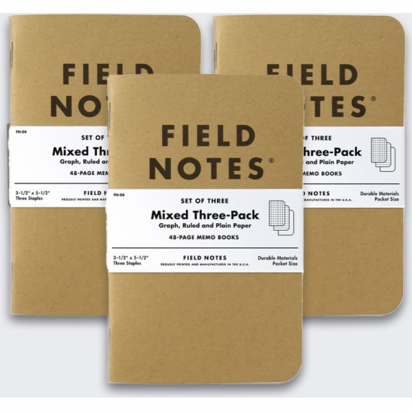 HP Notes Field Notes Original Kraft Mix 3 balení