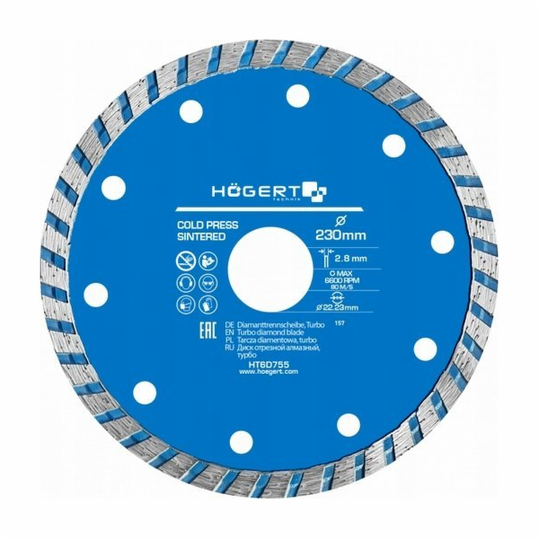 Hoegert DIAMANTOVÝ KOTOUČ HOGERT 230x22,2/TURBO