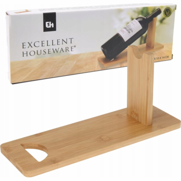 Excellent Houseware Dřevěný stojan na víno na jednu láhev...