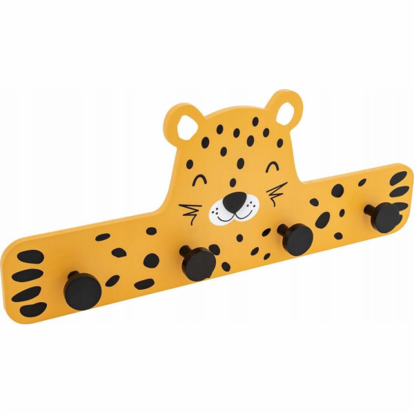 Atmosphera Dětský věšák LEOPARD, 4 háčky